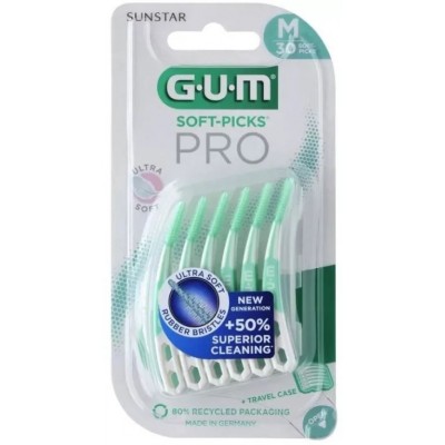 Comprar GUM SOFT-PICKS PRO M-MEDIUM PALILLO INTERDENTAL 30 UNIDADES al mejor precio en NuestraFarma, tu farmacia online