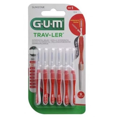 Comprar GUM TRAV-LER CEPILLO INTERDENTAL 0.8 MM 6 UNIDADES al mejor precio en NuestraFarma, tu farmacia online