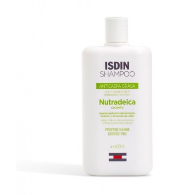 Comprar ISDIN SHAMPOO ANTICASPA GRASA NUTRADEICA CHAMPU 400 ML al mejor precio en NuestraFarma, tu farmacia online