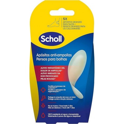 Comprar SCHOLL APOSITOS ANTI-AMPOLLAS TAMAÑO GRANDE 5 UNIDADES al mejor precio en NuestraFarma, tu farmacia online