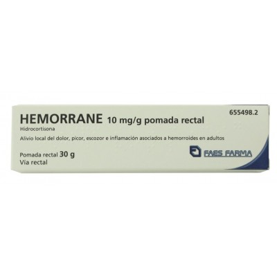 Comprar HEMORRANE 10 mg/g POMADA RECTAL 1 TUBO 30 g al mejor precio en NuestraFarma, tu farmacia online