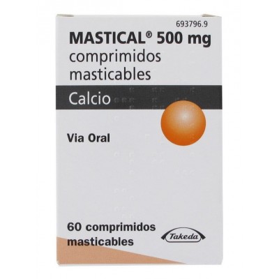 Comprar MASTICAL 1250 MG (500 MG CA) 60 COMPRIMIDOS MASTICABLES al mejor precio en NuestraFarma, tu farmacia online