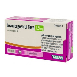 LEVONORGESTREL TEVA EFG 1,5 mg 1 COMPRIMIDO
