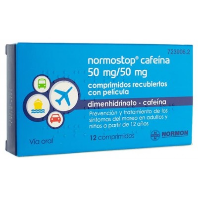 Comprar NORMOSTOP CAFEINA 50 mg/50 mg 12 COMPRIMIDOS RECUBIERTOS al mejor precio en NuestraFarma, tu farmacia online