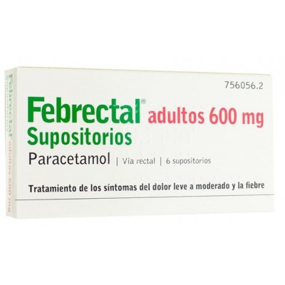 Comprar FEBRECTAL ADULTOS 600 MG 6 SUPOSITORIOS al mejor precio en NuestraFarma, tu farmacia online