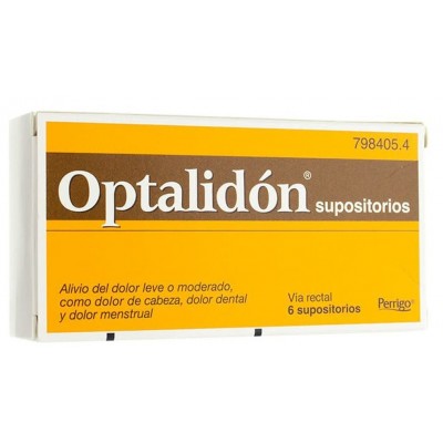 Comprar OPTALIDON 500 mg/75 mg 6 SUPOSITORIOS al mejor precio en NuestraFarma, tu farmacia online
