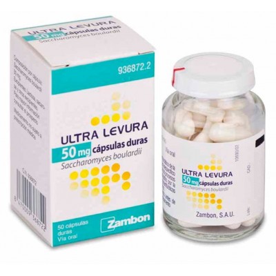 Comprar ULTRA-LEVURA 50 MG 50 CAPSULAS al mejor precio en NuestraFarma, tu farmacia online