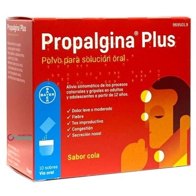 Comprar PROPALGINA PLUS 10 SOBRES POLVO PARA SOLUCION ORAL al mejor precio en NuestraFarma, tu farmacia online
