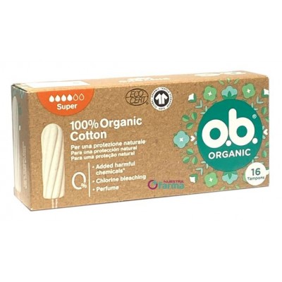 Comprar O.B. ORGANIC TAMPONES SUPER 16 UNIDADES al mejor precio en NuestraFarma, tu farmacia online