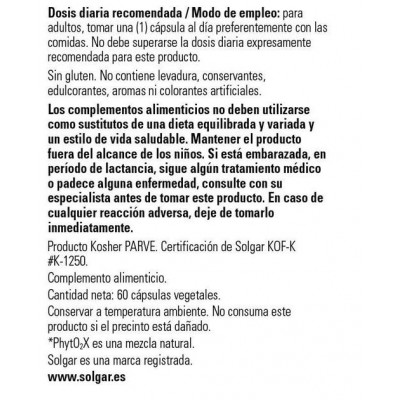 Comprar SOLGAR ESPINO BLANCO 60 CAPSULAS VEGETALES al mejor precio en NuestraFarma, tu farmacia online