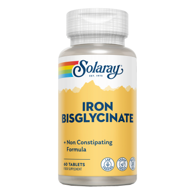 Comprar SOLARAY HIERRO BISGLICINATO 60 COMPRIMIDOS al mejor precio en NuestraFarma, tu farmacia online