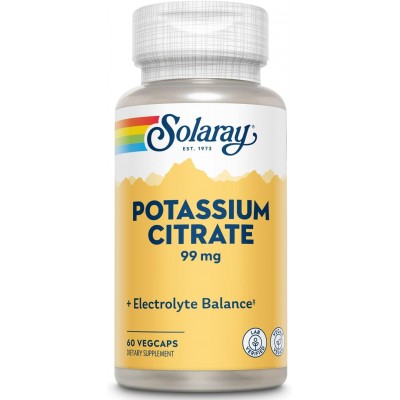 Comprar SOLARAY POTASIO CITRATO 99 MG 60 CAPSULAS VEGETALES al mejor precio en NuestraFarma, tu farmacia online