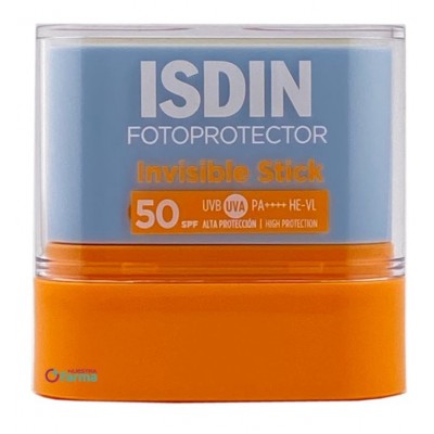 Comprar ISDIN FOTOPROTECTOR INVISIBLE STICK SPF 50 10 G al mejor precio en NuestraFarma, tu farmacia online