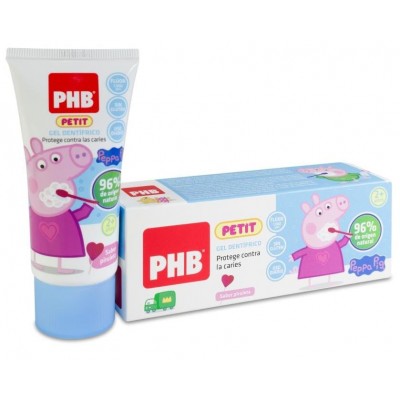 Comprar PHB PETIT GEL DENTIFRICO INFANTIL 50 ML SABOR PIRULETA PEPPAPIG al mejor precio en NuestraFarma, tu farmacia online