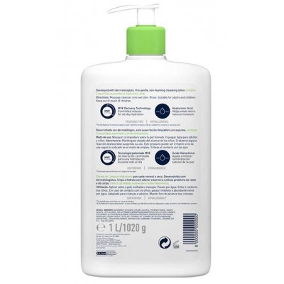Comprar CERAVE LIMPIADORA HIDRATANTE 1000 ML al mejor precio en NuestraFarma, tu farmacia online