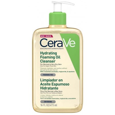Comprar CERAVE LIMPIADOR EN ACEITE ESPUMOSO HIDRATANTE 473 ML al mejor precio en NuestraFarma, tu farmacia online