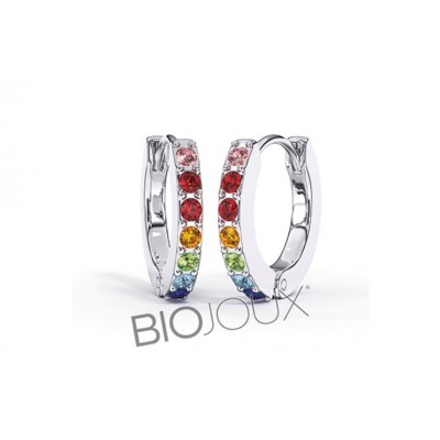 Comprar BIOJOUX PENDIENTES ARO CRISTALES MULTICOLOR 10 MM BJT725 1 PAR al mejor precio en NuestraFarma, tu farmacia online