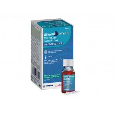 Comprar DIFENATIL INFANTIL 100 MG/ML SOLUCION ORAL 1 FRASCO 90 ML al mejor precio en NuestraFarma, tu farmacia online