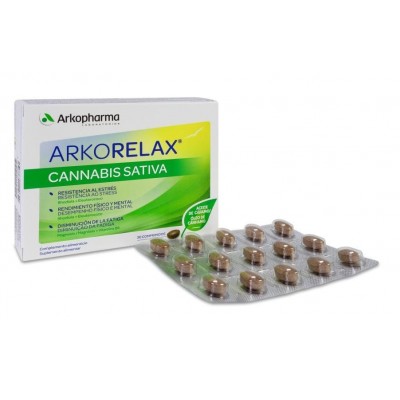 Comprar ARKORELAX CANNABIS SATIVA 30 COMPRIMIDOS al mejor precio en NuestraFarma, tu farmacia online