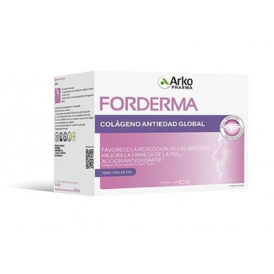 Comprar ARKOPHARMA FORDERMA COLAGENO ANTIEDAD GLOBAL 30 STICKS SABOR A MANGO al mejor precio en NuestraFarma, tu farmacia online