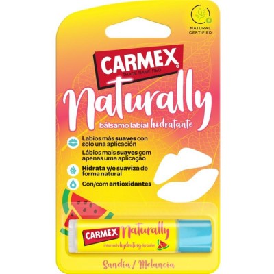 Comprar CARMEX NATURALLY BALSAMO LABIAL HIDRATANTE STICK 4,25 G SABOR SANDIA al mejor precio en NuestraFarma, tu farmacia online