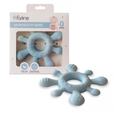 Comprar FARLINE MORDEDOR BEBE +0 MESES 1 UNIDAD COLOR AZUL al mejor precio en NuestraFarma, tu farmacia online