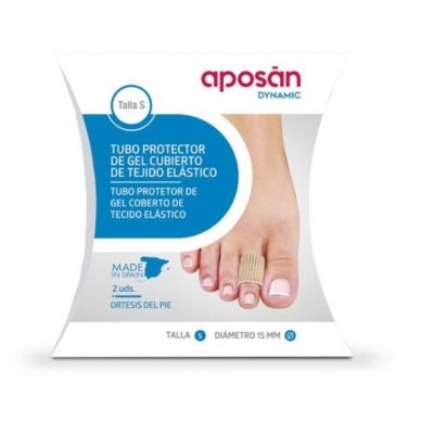 Comprar APOSAN DYNAMIC TUBO PROTECTOR DE GEL CUBIERTO DE TEJIDO ELASTICO TALLA S 2 UNIDADES al mejor precio en NuestraFarma, tu farmacia online