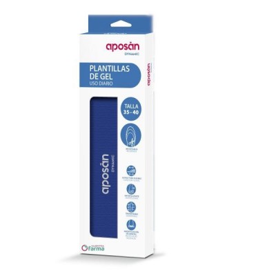 Comprar APOSAN DYNAMIC PLANTILLAS DE GEL USO DIARIO TALLA 35-40 2 UNIDADES al mejor precio en NuestraFarma, tu farmacia online
