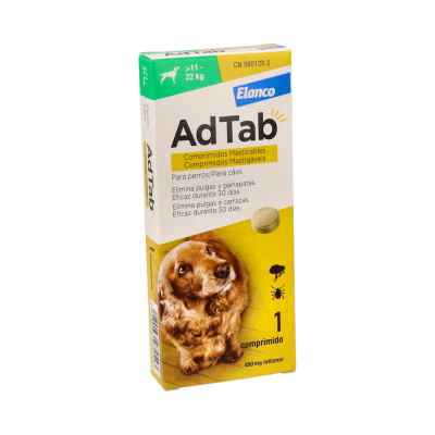 Comprar ADTAB 450 MG 1 COMPRIMIDO MASTICABLE PARA PERROS (11-22 KG) al mejor precio en NuestraFarma, tu farmacia online