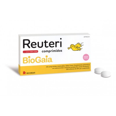 Comprar REUTERI COMPRIMIDOS 10 COMPRIMIDOS SABOR FRESA al mejor precio en NuestraFarma, tu farmacia online