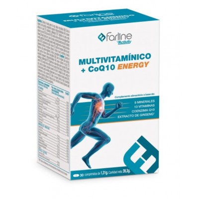 Comprar FARLINE ACTIVITY MULTIVITAMINICO + COQ10 ENERGY 30 COMPRIMIDOS al mejor precio en NuestraFarma, tu farmacia online