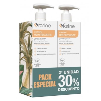 Comprar FARLINE CHAMPU USO FRECUENTE PACK 2 X 500 ML al mejor precio en NuestraFarma, tu farmacia online