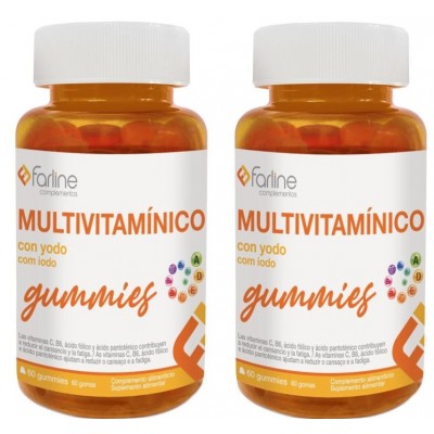 Comprar FARLINE COMPLEMENTOS MULTIVITAMINICO PACK 2 X 60 GUMMIES al mejor precio en NuestraFarma, tu farmacia online
