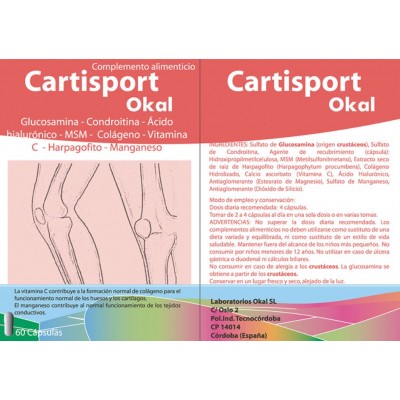 Comprar OKAL CARTISPORT 60 CAPSULAS al mejor precio en NuestraFarma, tu farmacia online