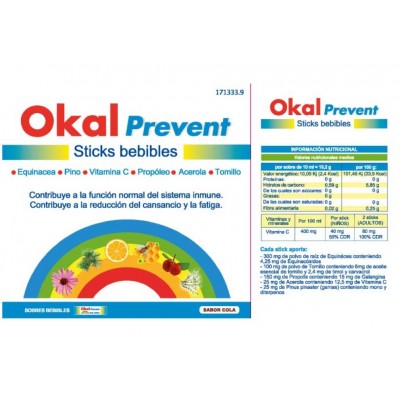 Comprar OKAL PREVENT 30 STICKS BEBIBLES al mejor precio en NuestraFarma, tu farmacia online