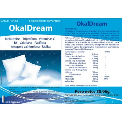 Comprar OKALDREAM 60 CAPSULAS al mejor precio en NuestraFarma, tu farmacia online