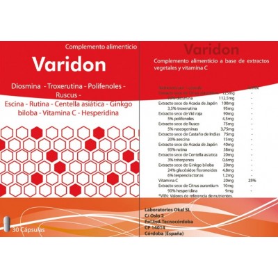 Comprar OKAL VARIDON 30 CAPSULAS al mejor precio en NuestraFarma, tu farmacia online