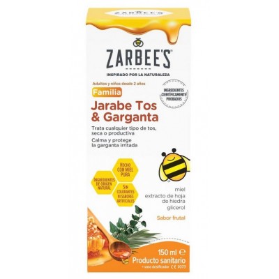 Comprar ZARBEE'S FAMILIA JARABE TOS Y GARGANTA 150 ML al mejor precio en NuestraFarma, tu farmacia online