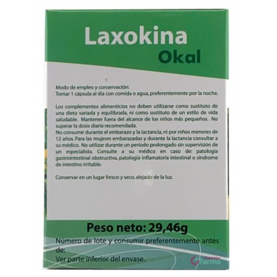 Comprar OKAL LAXOKINA 60 CAPSULAS al mejor precio en NuestraFarma, tu farmacia online