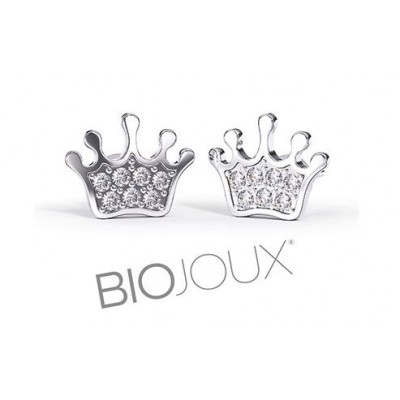 Comprar BIOJOUX PENDIENTES CORONA 8 MM BJT705 1 PAR al mejor precio en NuestraFarma, tu farmacia online