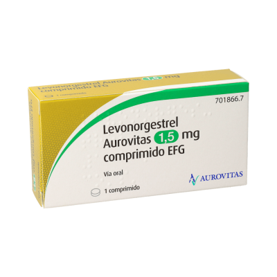 Comprar LEVONORGESTREL AUROVITAS EFG 1,5 MG 1 COMPRIMIDO al mejor precio en NuestraFarma, tu farmacia online