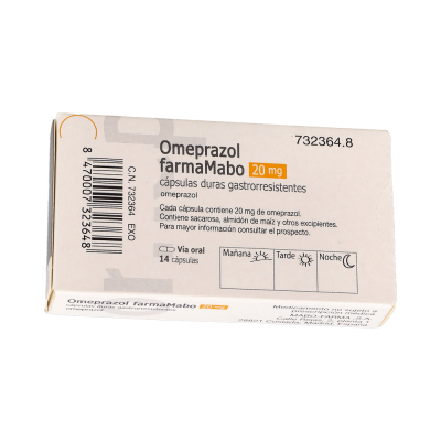 Comprar OMEPRAZOL FARMAMABO 20 MG 14 CAPSULAS GASTRORRESISTENTES al mejor precio en NuestraFarma, tu farmacia online