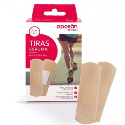 Comprar APOSAN BOTIQUIN TIRAS ESPUMA 20 UNIDADES 72 MM X 25 MM al mejor precio en NuestraFarma, tu farmacia online