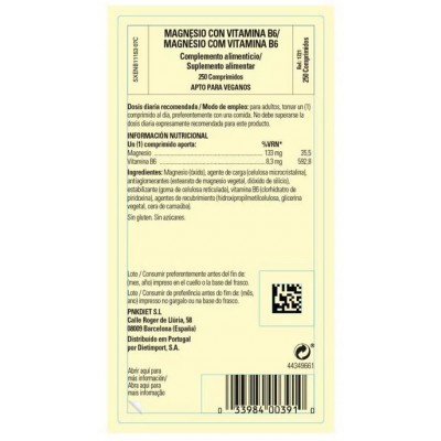Comprar SOLGAR MAGNESIO+VITAMINA B6 250 COMPRIMIDOS al mejor precio en NuestraFarma, tu farmacia online