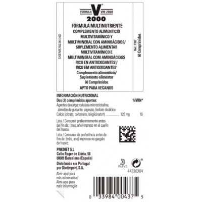 Comprar SOLGAR FORMULA VM-2000 60 COMPRIMIDOS al mejor precio en NuestraFarma, tu farmacia online