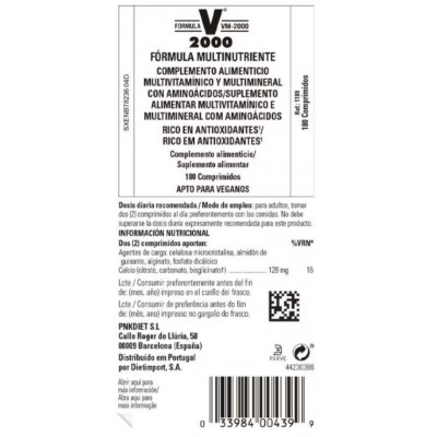 Comprar SOLGAR FORMULA VM-2000 180 COMPRIMIDOS al mejor precio en NuestraFarma, tu farmacia online