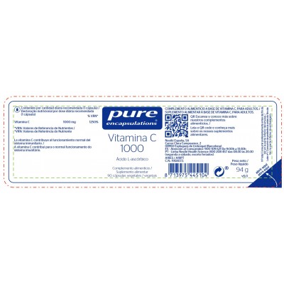 Comprar PURE ENCAPSULATIONS VITAMINA C 1000 90 CAPSULAS al mejor precio en NuestraFarma, tu farmacia online