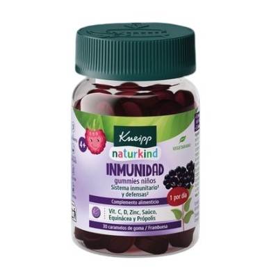 Comprar KNEIPP NATURKIND NIÑOS IMMUNIDAD 30 GUMMIES SABOR FRAMBUESA al mejor precio en NuestraFarma, tu farmacia online