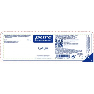Comprar PURE ENCAPSULATIONS GABA 60 CAPSULAS VEGETALES al mejor precio en NuestraFarma, tu farmacia online