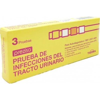 Comprar PREZISA PRUEBA DE INFECCIONES DEL TRACTO URINARIO 3 PRUEBAS al mejor precio en NuestraFarma, tu farmacia online